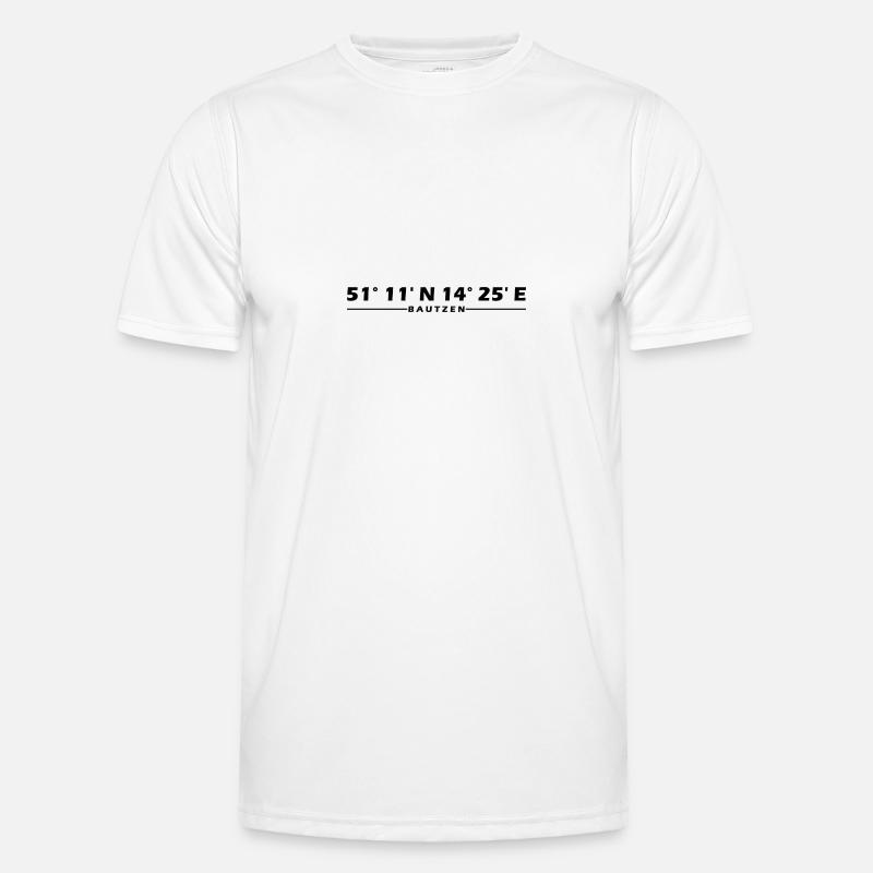 Bautzen coordinates - Men's Functional T-Shirt - white