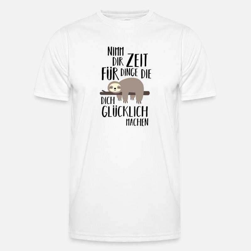 Nimm dir Zeit Faultier Männer Funktions-T-Shirt