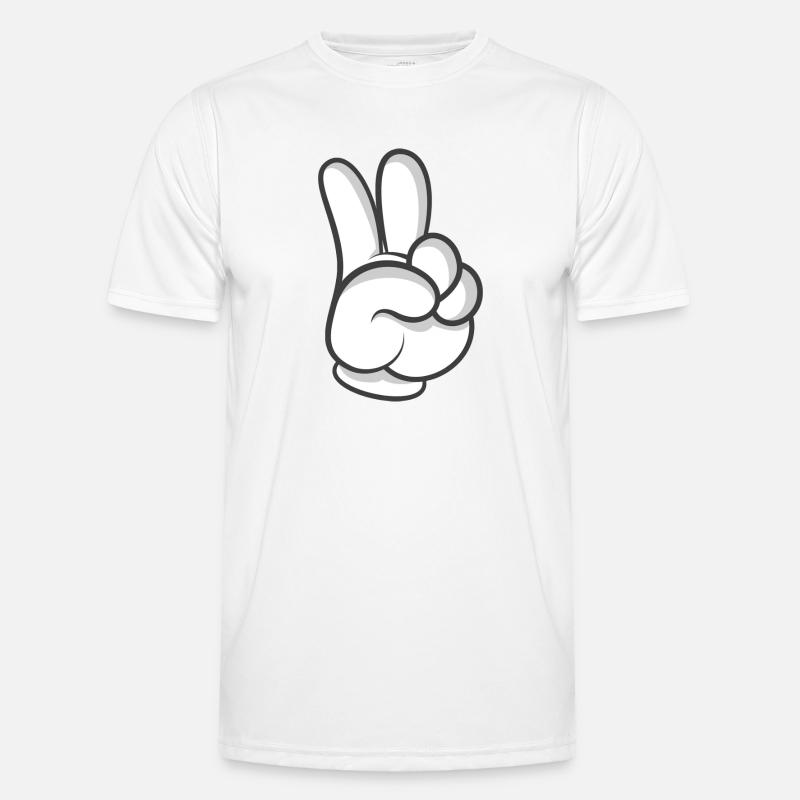 peace zeichen Männer Funktions-T-Shirt