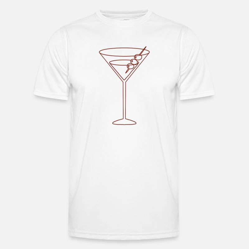 Oliven-Martini Männer Funktions-T-Shirt