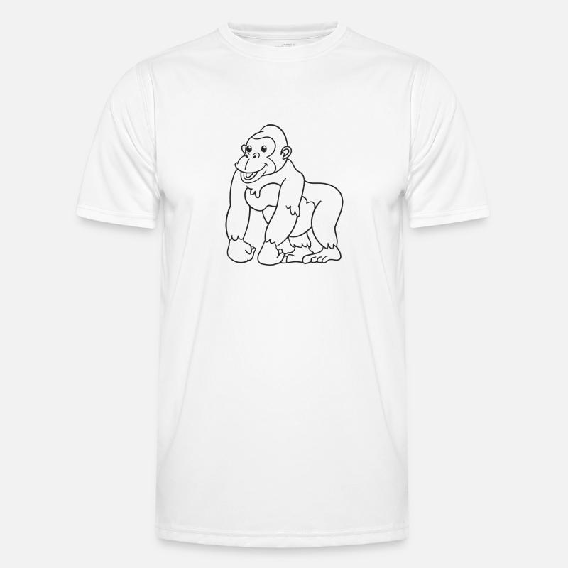 Gorilla, Affe, Geschenk, Geschenkidee - Männer Funktions-T-Shirt - Weiß