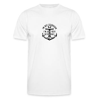 Je ne suis pas têtu, je suis juste très déterminé. - T-shirt sport Homme - blanc - Devant - AI Model Male 178 dark (178cm)