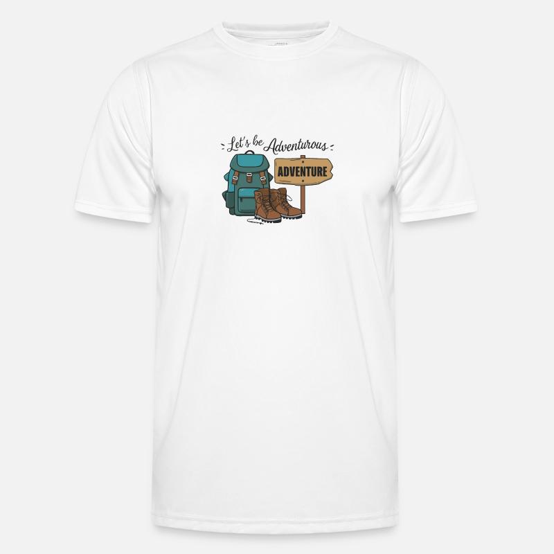 Let's be adventurous. - Men's Functional T-Shirt - white