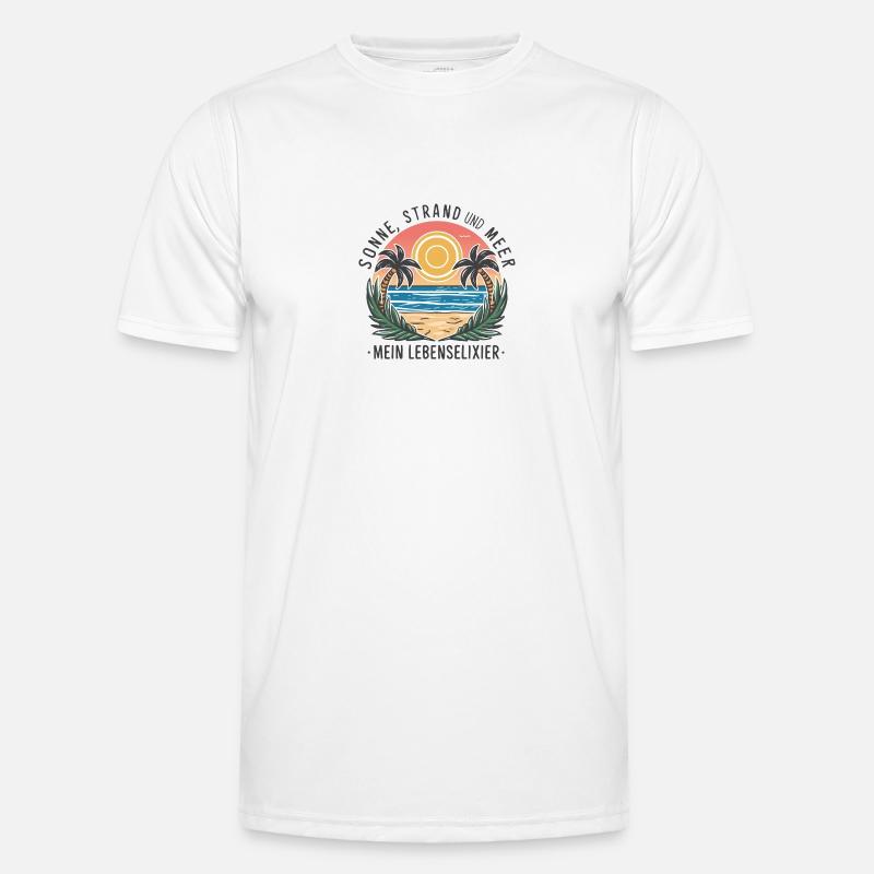 Le soleil, la plage et la mer - mon élixir de vie T-shirt sport Homme
