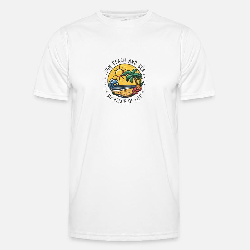 Le soleil, la plage et la mer - mon élixir de vie T-shirt sport Homme