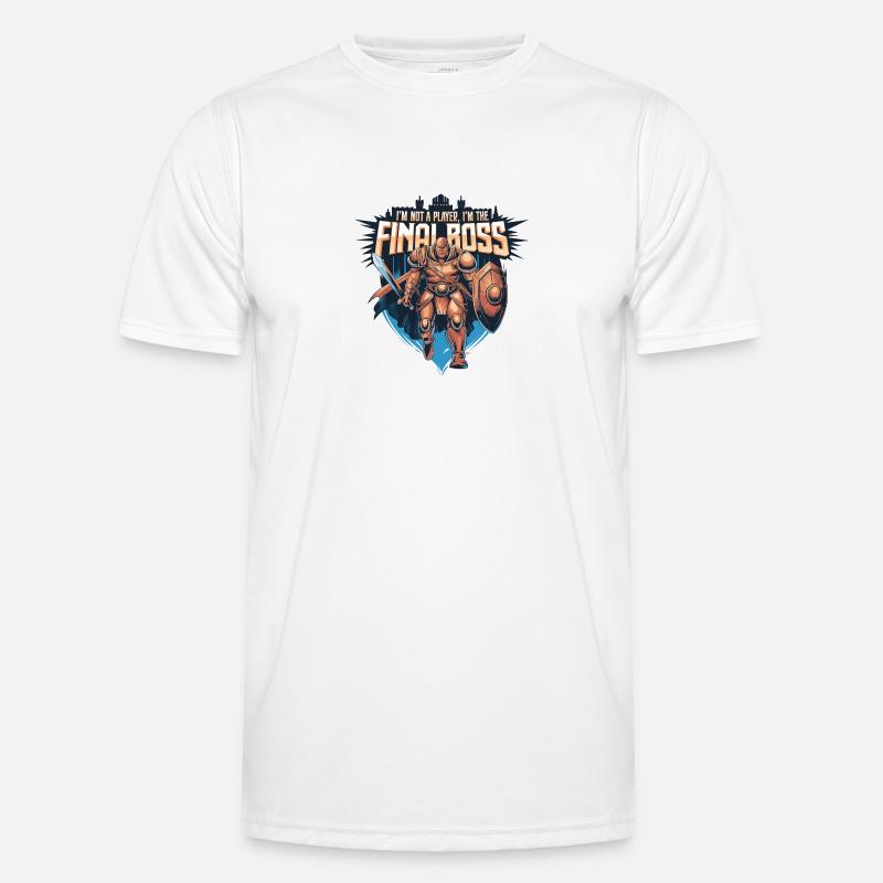 I'm the FinalBoss – Mächtiger Charakter - Männer Funktions-T-Shirt - Weiß