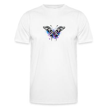 Butterfly ink - Men's Functional T-Shirt - white - Front - AI Model Male 178 dark (178cm)