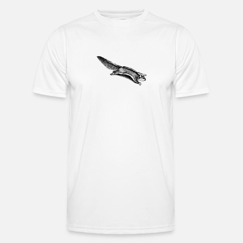 Gleithörnchen - Männer Funktions-T-Shirt - Weiß