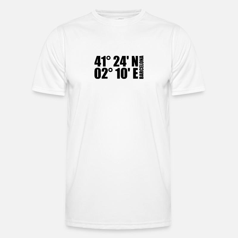 Barcelona Coordinates - Men's Functional T-Shirt - white