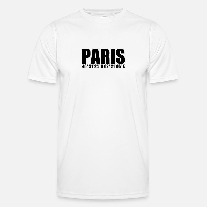 Paris Coordinates - Men's Functional T-Shirt - white