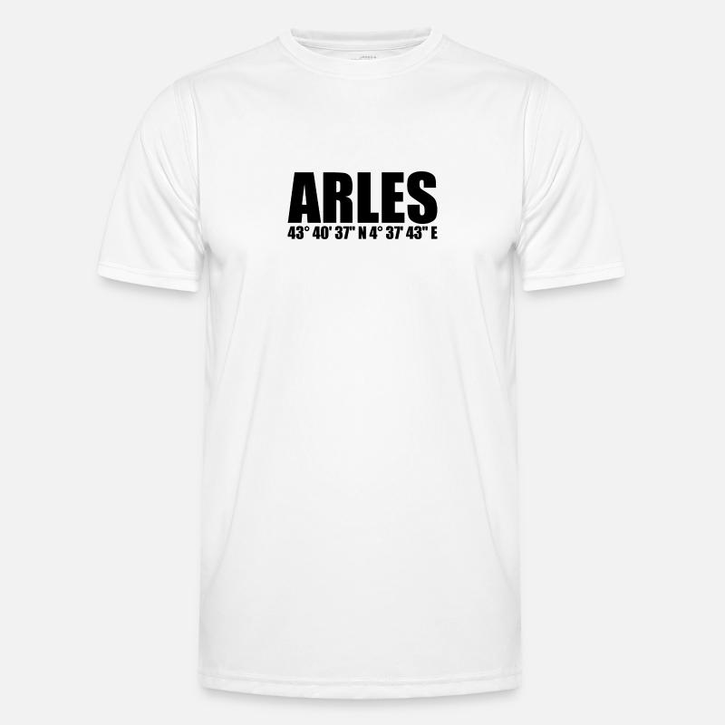 Arles coordinates - Men's Functional T-Shirt - white