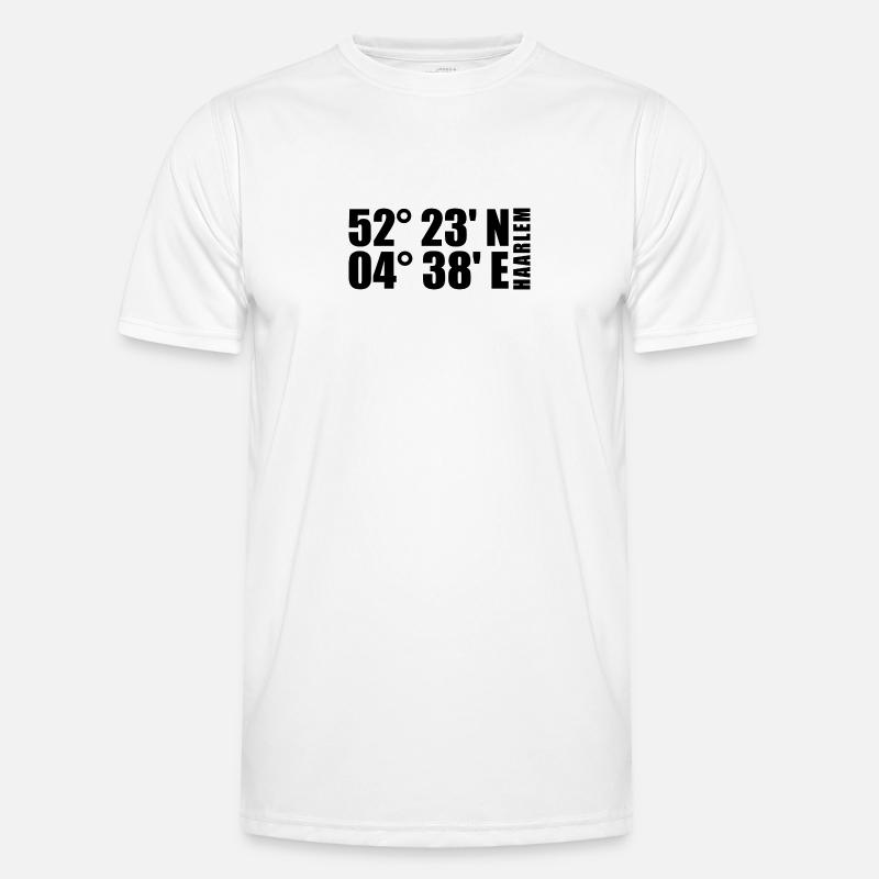 Haarlem coordinates - Men's Functional T-Shirt - white