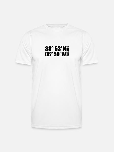 Coordonnées de Badajoz - T-shirt sport Homme - blanc