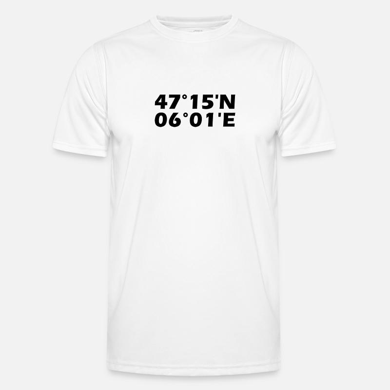 Besançon Coordinates - Men's Functional T-Shirt - white