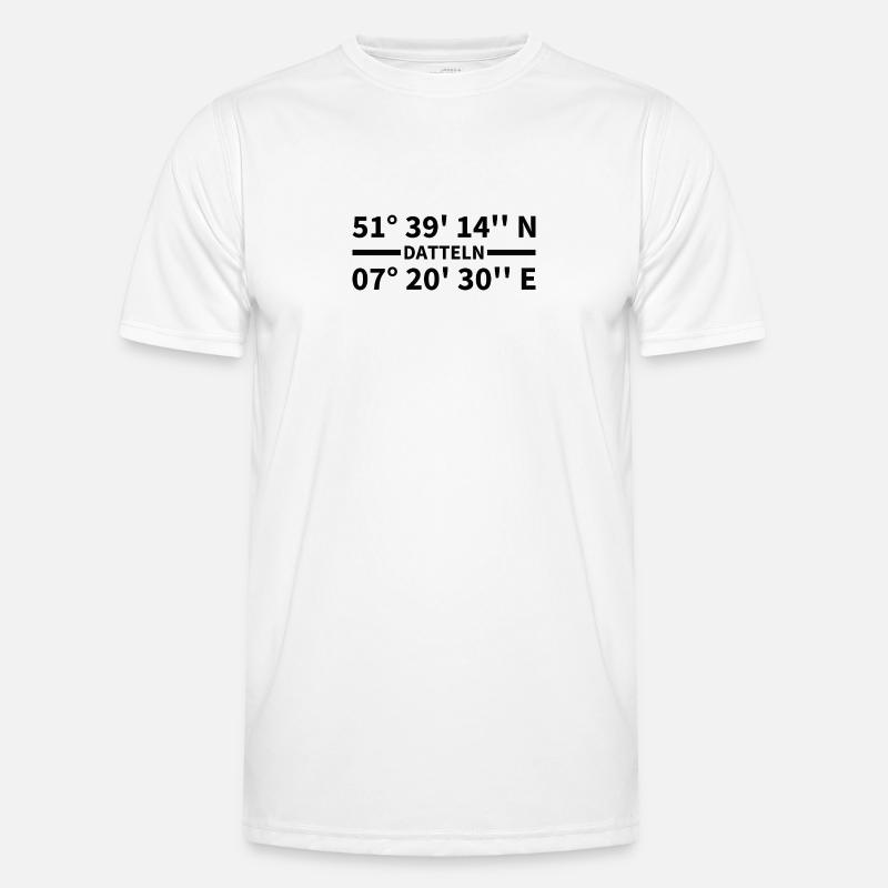 Dates coordinates - Men's Functional T-Shirt - white