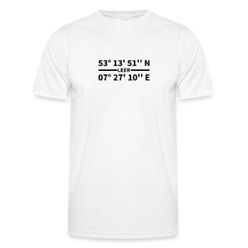 Empty coordinates - Men's Functional T-Shirt - white - Front - AI Model Male 178 dark (178cm)