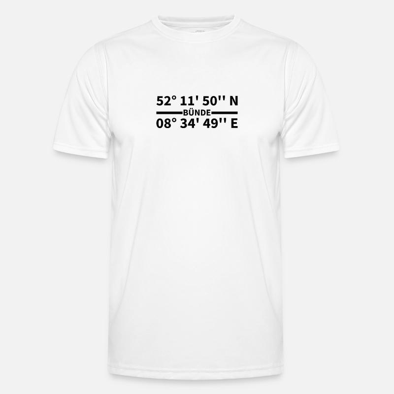 Fret coordinates - Men's Functional T-Shirt - white