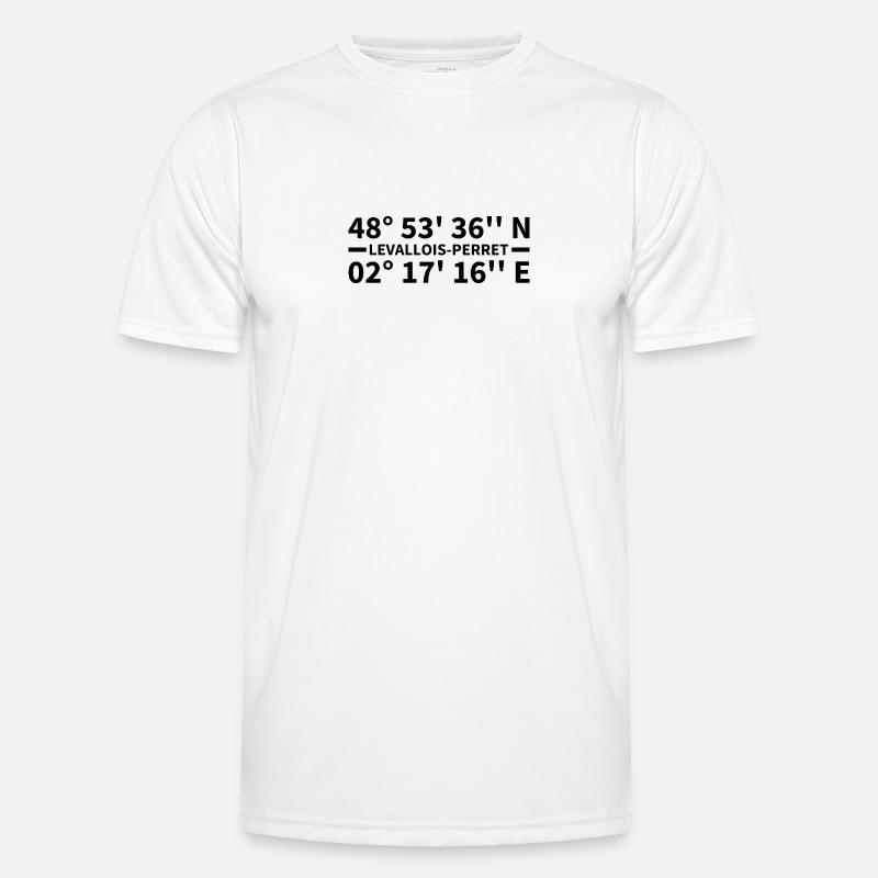 Levallois-Perret coordinates - Men's Functional T-Shirt - white