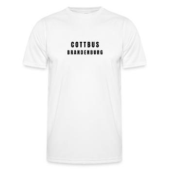 Cottbus Brandebourg - T-shirt sport Homme - blanc - Devant - AI Model Male 178 dark (178cm)