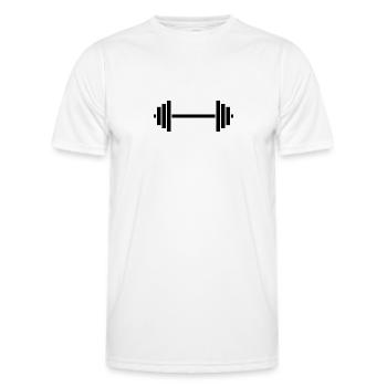 haltère - T-shirt sport Homme - blanc - Devant - AI Model Male 178 dark (178cm)