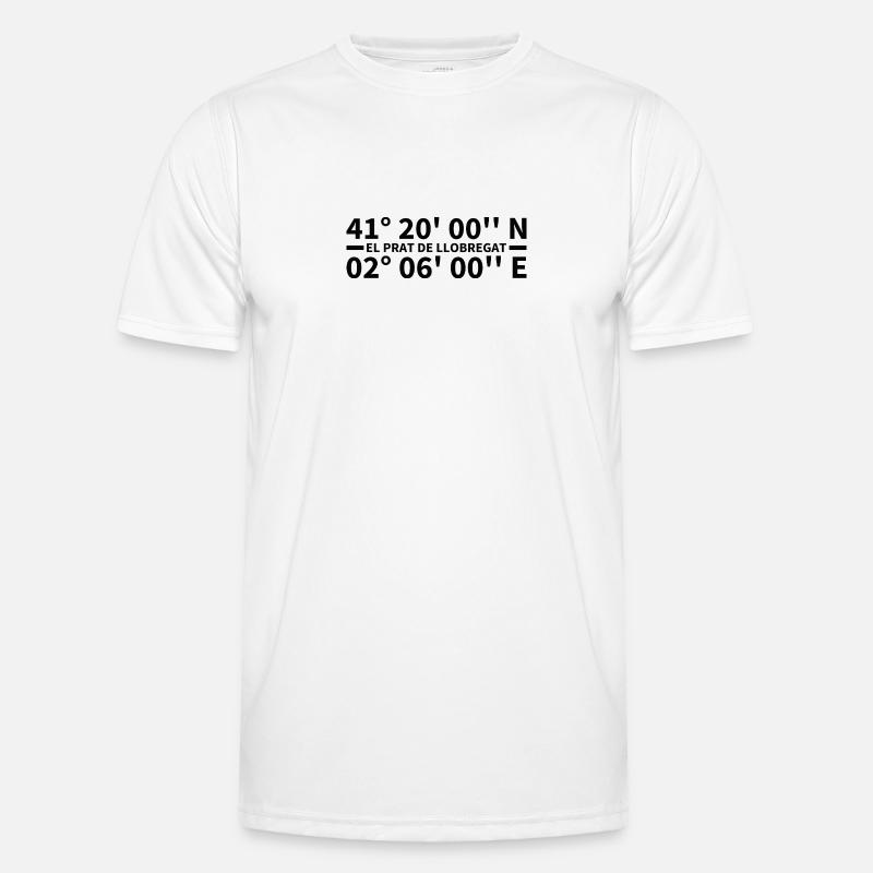 El Prat de Llobregat Coordinates Men's Functional T-Shirt