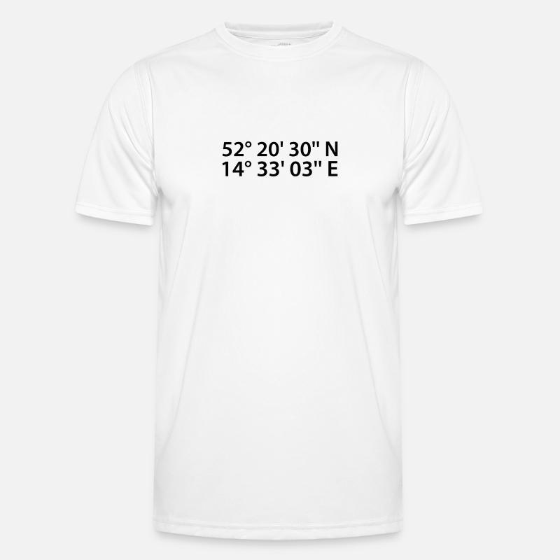 Coordonnées de Francfort (Oder) T-shirt sport Homme