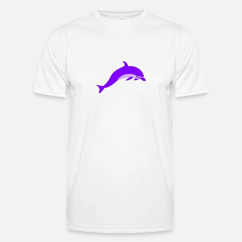 Lila delfin Männer Funktions-T-Shirt