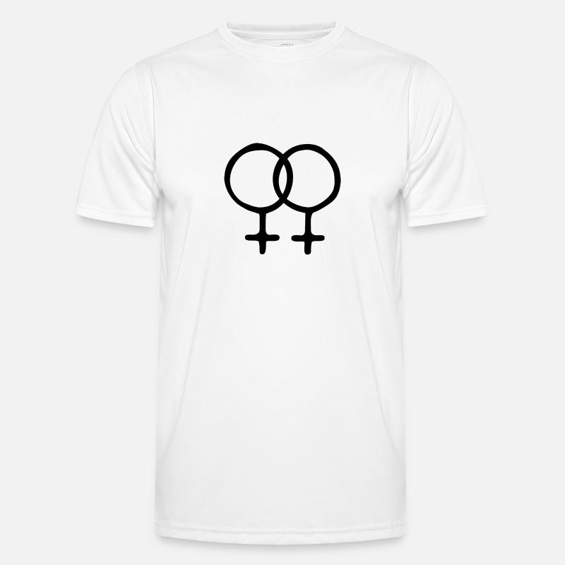 Lesbisches Design Männer Funktions-T-Shirt