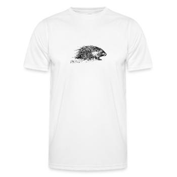 Stachelschwein - Männer Funktions-T-Shirt - Weiß - Vorne - AI Model Male 178 dark (178cm)