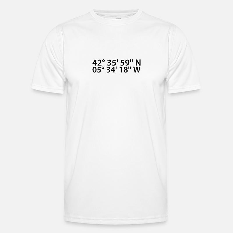 León Coordinates - Men's Functional T-Shirt - white