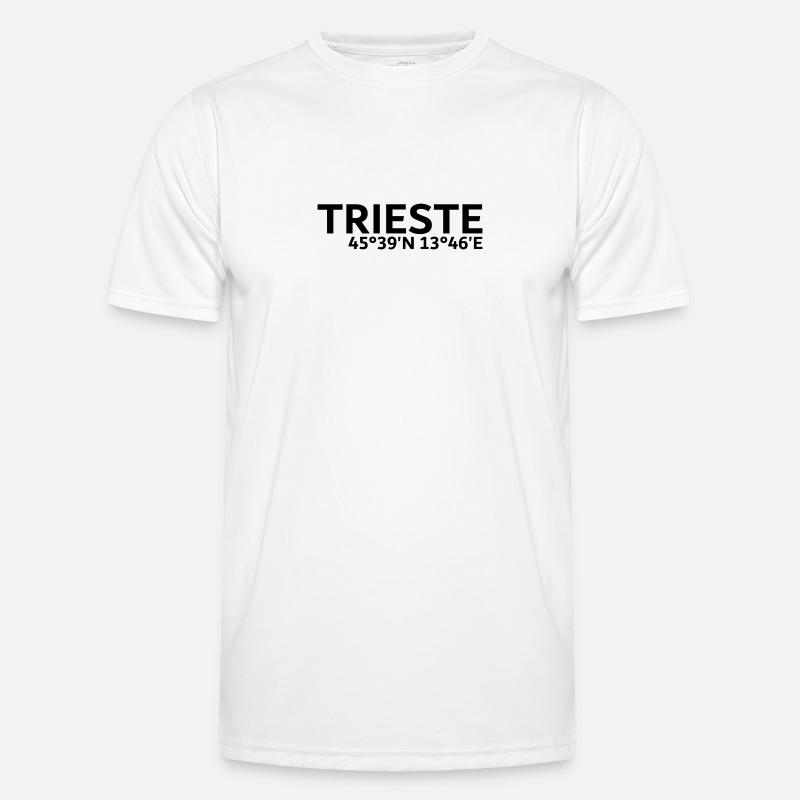 Trieste coordinates - Men's Functional T-Shirt - white