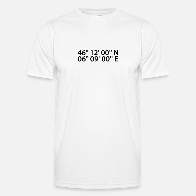 Geneva coordinates - Men's Functional T-Shirt - white