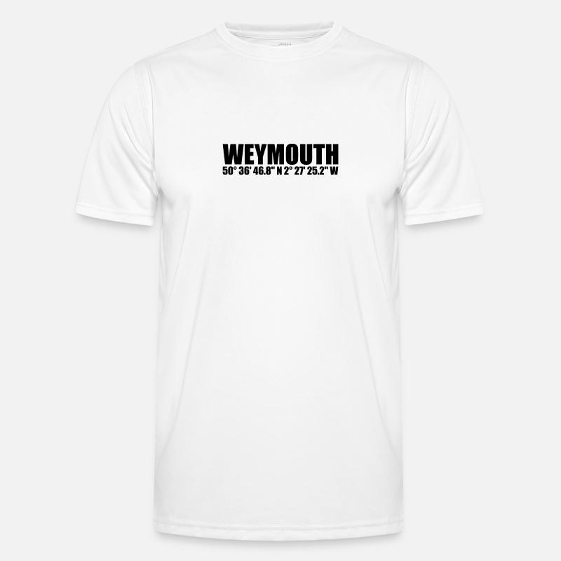 Weymouth coordinates - Men's Functional T-Shirt - white