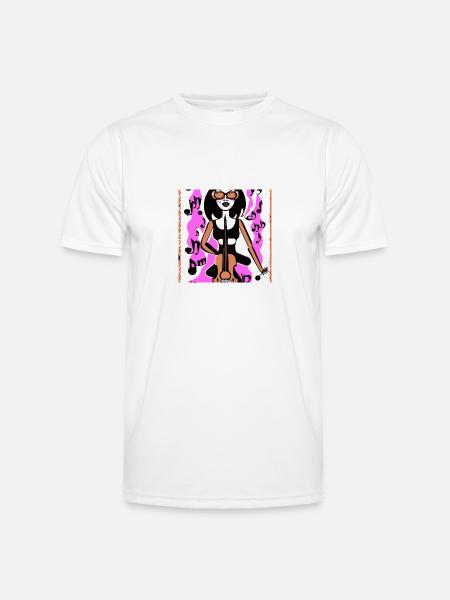 Music Girl - Men's Functional T-Shirt - white
