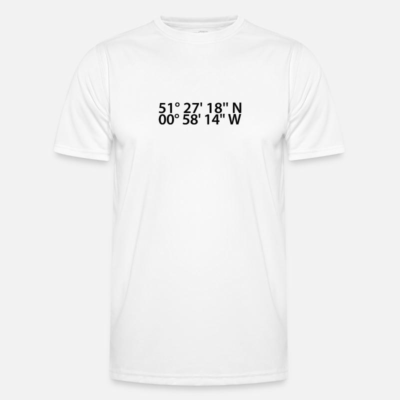 Reading coordinates - Men's Functional T-Shirt - white