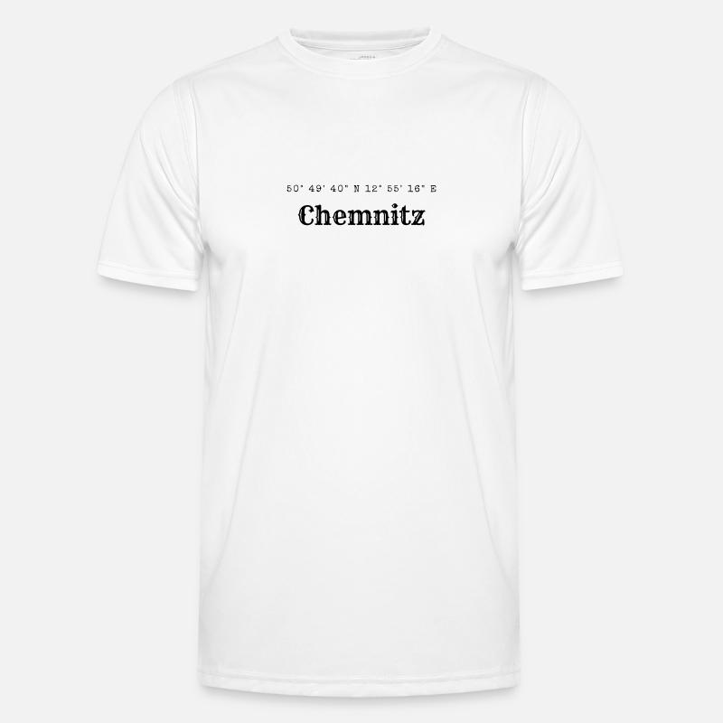 Chemnitz coordinates - Men's Functional T-Shirt - white