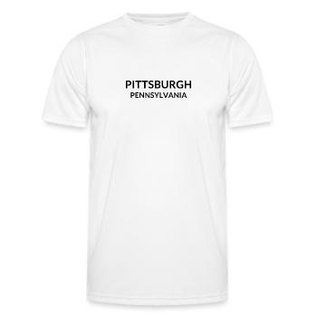 Pittsburgh Pennsylvanie États-Unis - T-shirt sport Homme - blanc - Devant - AI Model Male 178 dark (178cm)