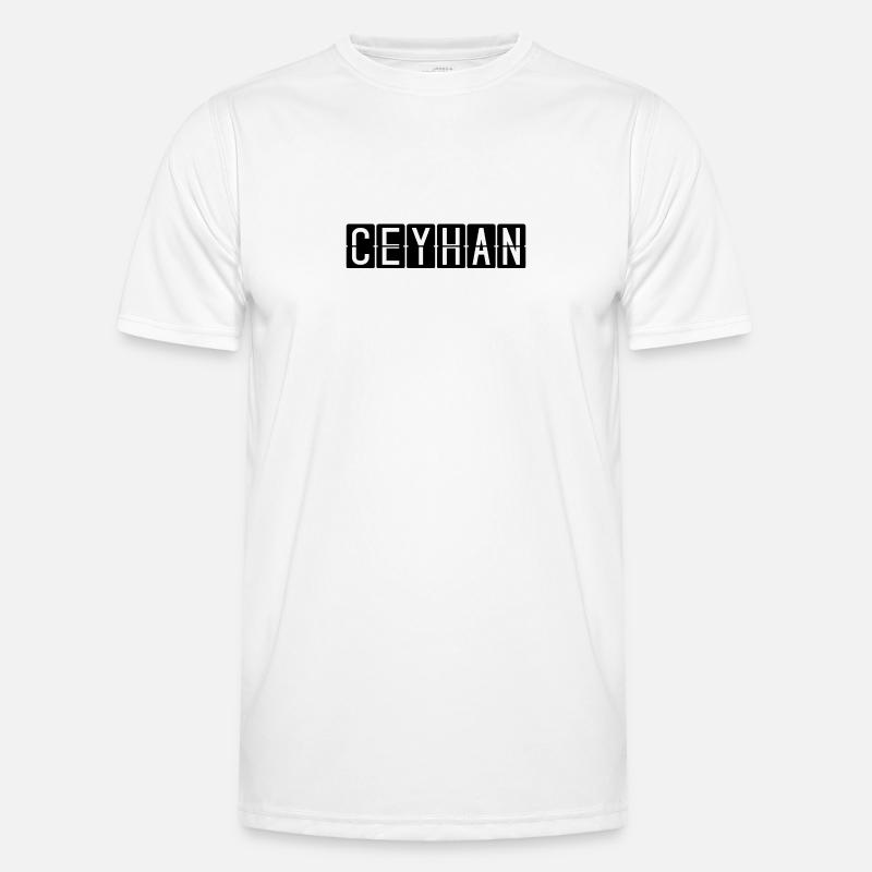 Ceyhan Flughafentafel - Männer Funktions-T-Shirt - Weiß