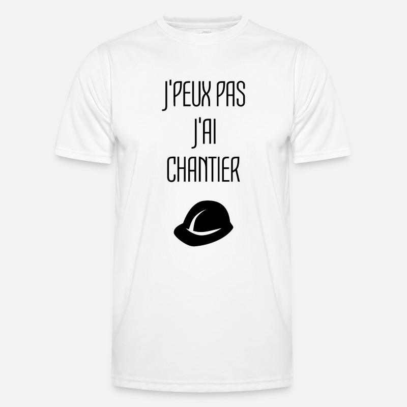Chantier Construction Maçon Ciment Construire T-shirt sport Homme