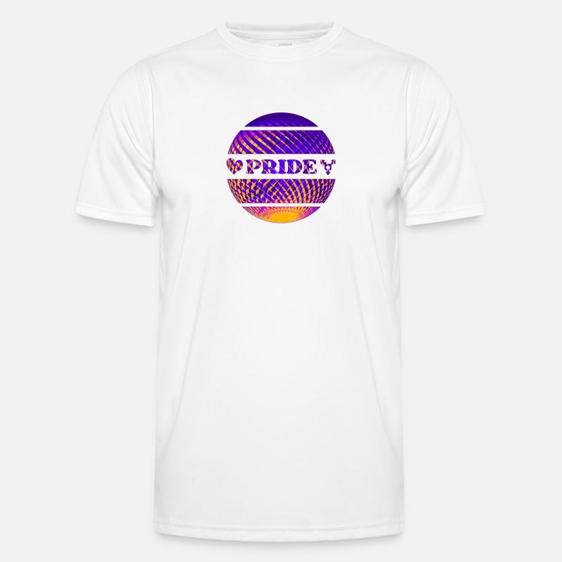 Pride bunte Diskokugel Männer Funktions-T-Shirt