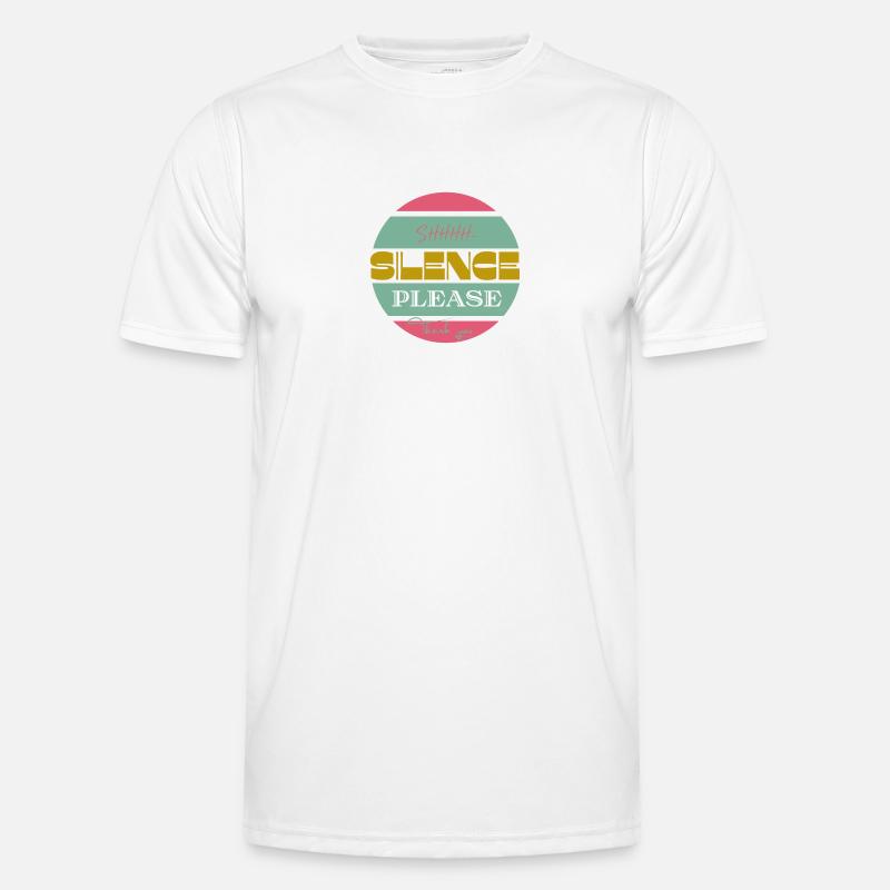 Silence please Ruhe bitte Männer Funktions-T-Shirt