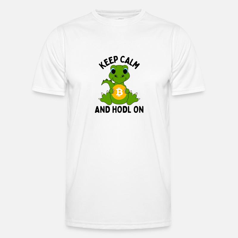 Bitcoin Crypto Kryptowährungen Geschenkidee - Männer Funktions-T-Shirt - Weiß