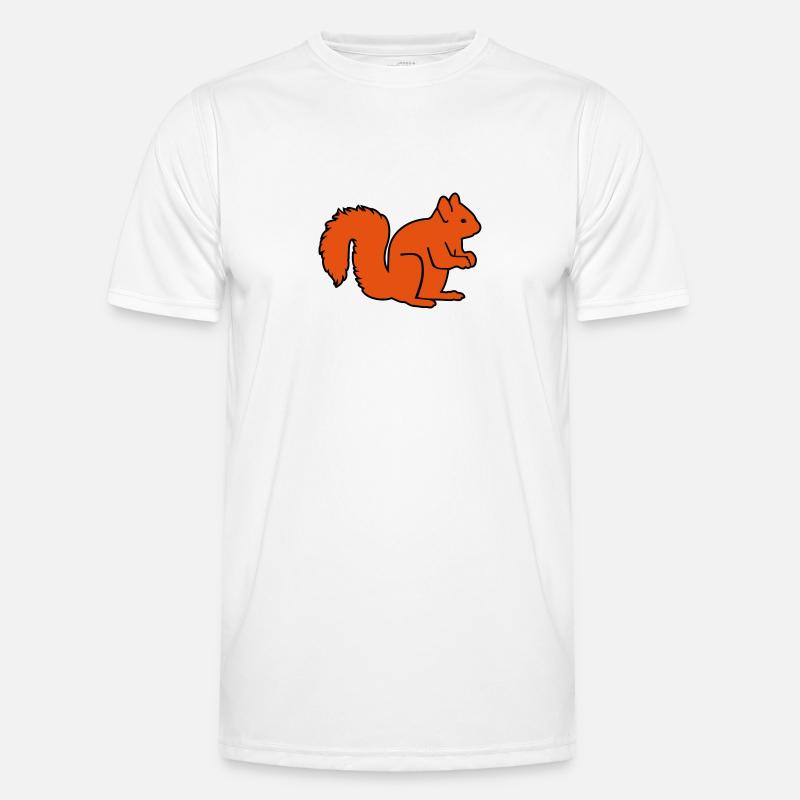 Eichhörnchen - Männer Funktions-T-Shirt - Weiß
