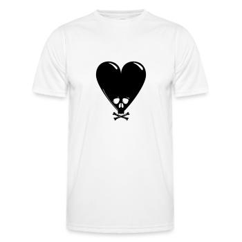Noir Saint-Valentin - T-shirt sport Homme - blanc - Devant - AI Model Male 178 dark (178cm)