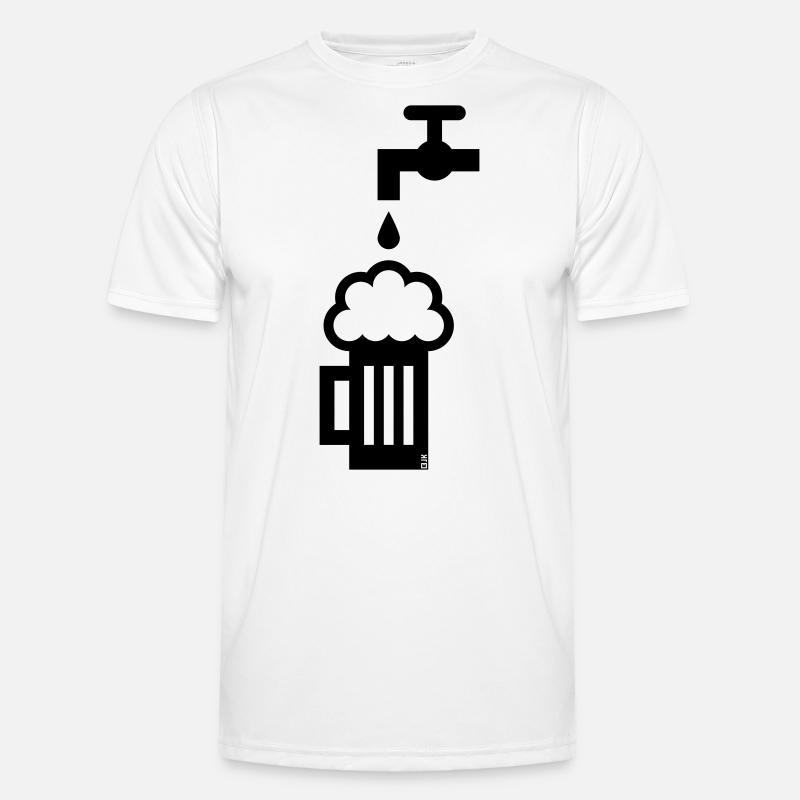 Robinet de chope à bière (Chope à bière, Chope à bière, Chope à bière noire) T-shirt sport Homme