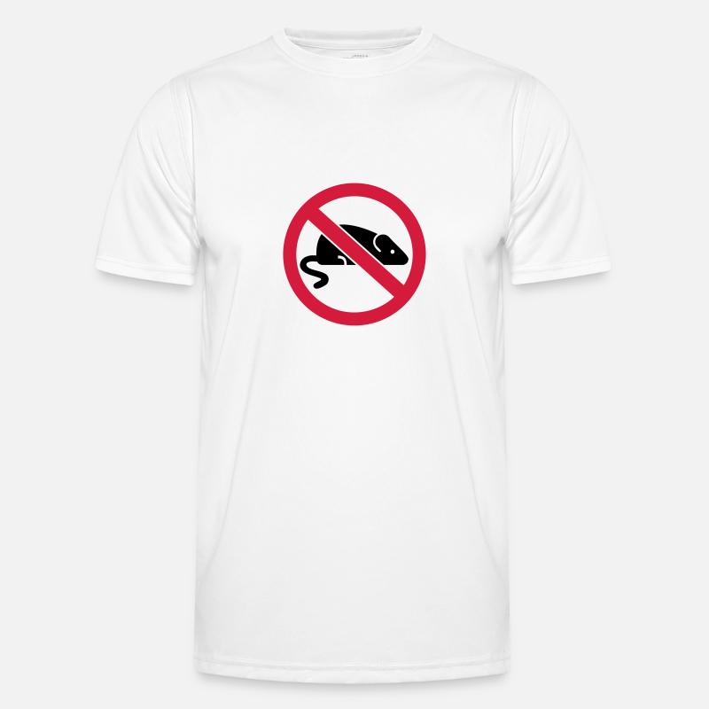 Maus - Männer Funktions-T-Shirt - Weiß