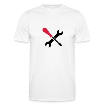 outils - T-shirt sport Homme - blanc - Devant - AI Model Male 178 dark (178cm)