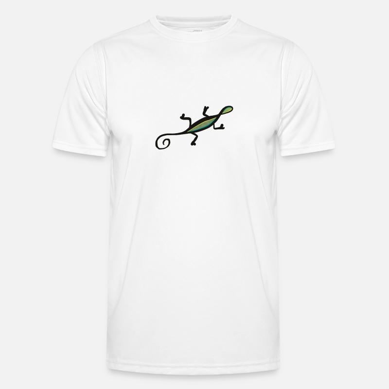 Unendliche Eidechse - Männer Funktions-T-Shirt - Weiß