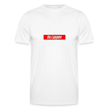 Vous êtes un chiffon, l’insulte comme le dessein - T-shirt sport Homme - blanc - Devant - AI Model Male 178 dark (178cm)