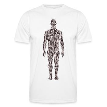 Shadow man - Men's Functional T-Shirt - white - Front - AI Model Male 178 dark (178cm)